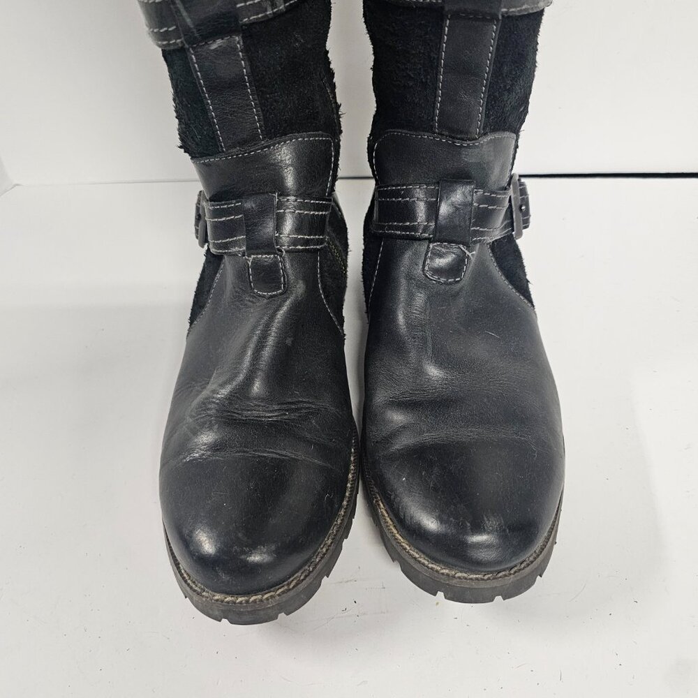 Ariat Highland Boots Moto Meets Equestrian Grunge Leather Black 9B - Picture 3 of 13